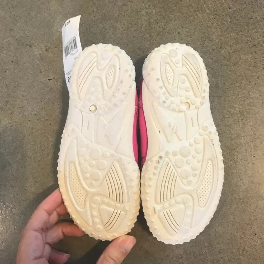 Athletec pink water shoes toddler 7 girl swim outdoor play NEW
